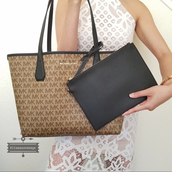 Michael Kors Handbags - NWT Michael Kors Reversible candy large tote black